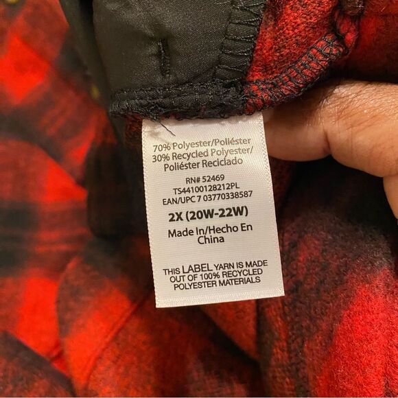 Terra & Sky Red and Black Plaid Jacket - Picture 8 of 8